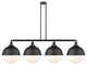INNOVATIONS 214-BK-HFS-121-BK-LED 4-Light Island Light Matte Black