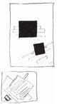 Kazimir Malevich Two Squares, 15"x30" Wall Decal