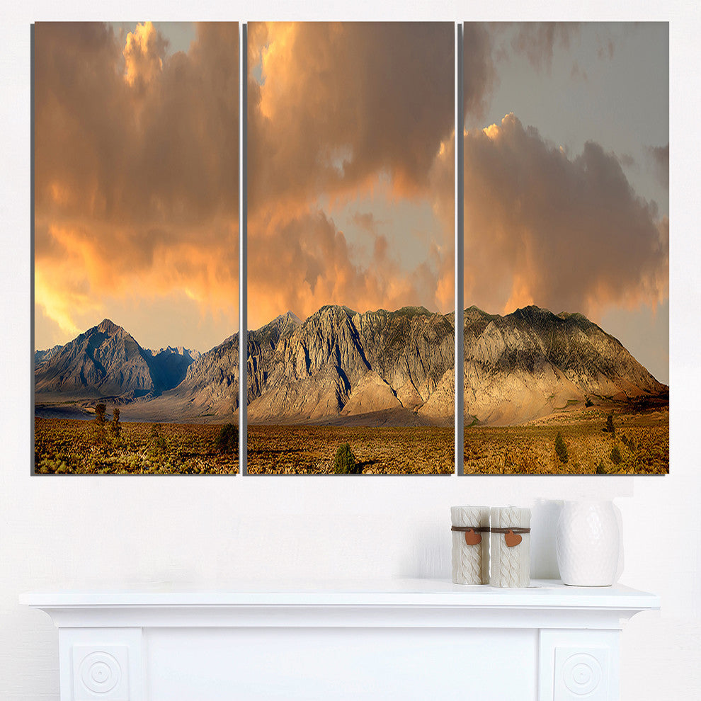 "Sierra Nevada Mountain" Metal Wall Art, 3 Panels, 36"x28"