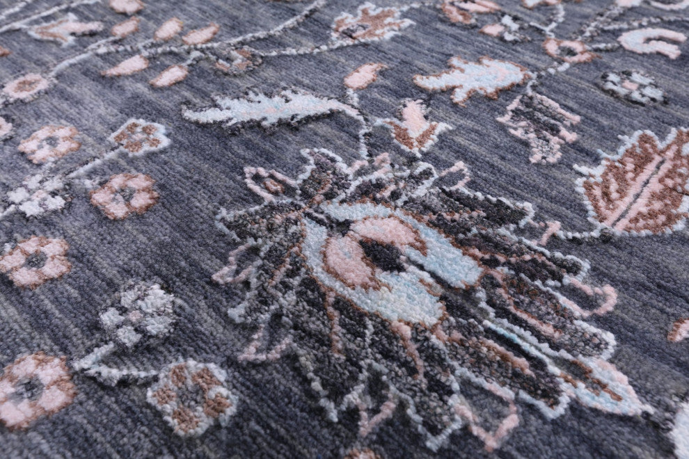 10' 1" X 14' 6" Hand-Knotted Persian Ziegler Wool and Silk Rug Q7061