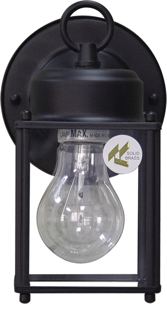 1-Light Black Exterior Wall Mount