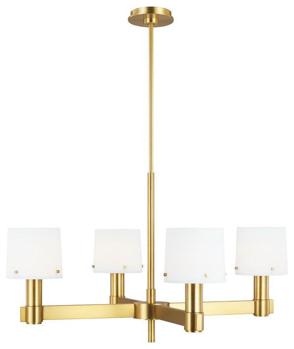 Generation Lighting, TC1134BBS, Medium Chandelier, Burnished Brass
