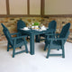 Hamilton 5-Piece Square Dining Set, Nantucket Blue