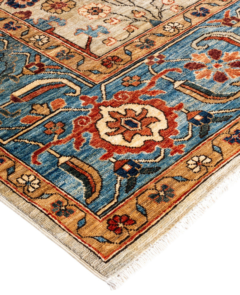 Serapi One-of-a-Kind Hand-Knotted Area Rug Ivory, 9'0" x 11'10"