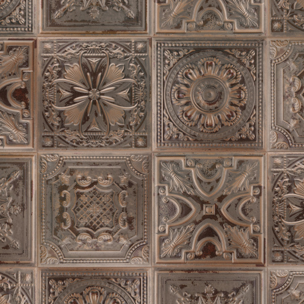 Fitz Copper Ceramic Wall Tile