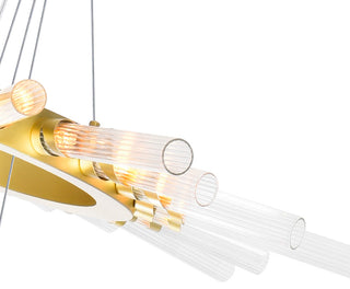 Collar 63 Light Chandelier With Satin Gold Finish
