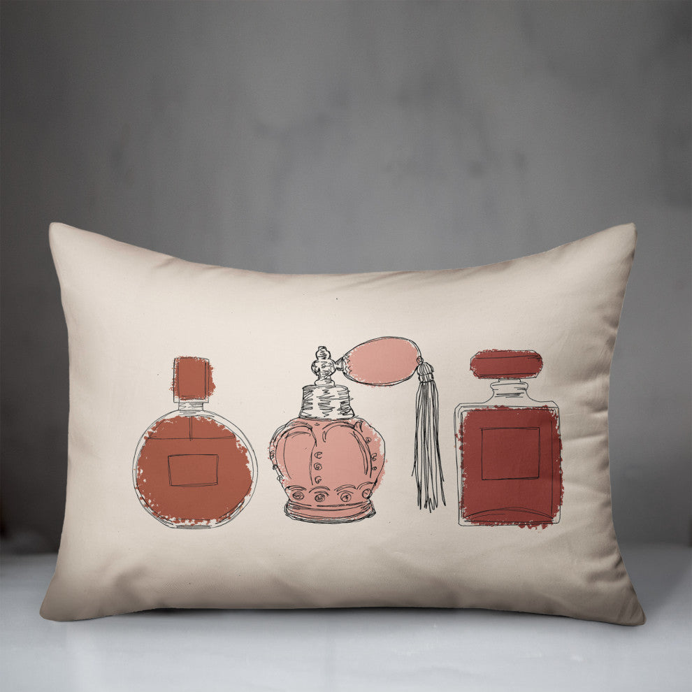 Vintage Perfume 14x20 Spun Poly Pillow