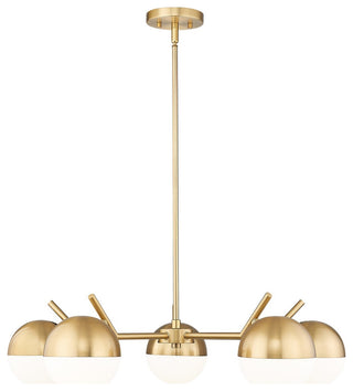 Realm Sphere 5-Light Chandelier, Modern Gold