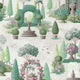 Laura Ashley Naunton Folly Fern Green Wallpaper