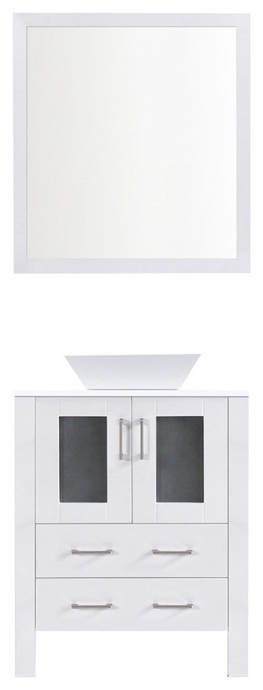Modern Vanity Cabinet Sets Style 2 by LessCare, White, 36"