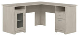 Cabot Engineered Wood 60W L-Shaped Computer Desk in Linen White Oak