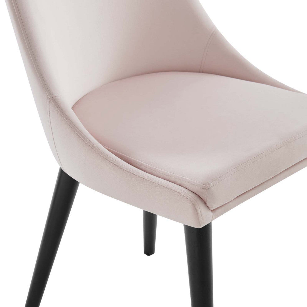 Viscount Accent Performance Velvet Dining Chairs, Set of 2, Pink