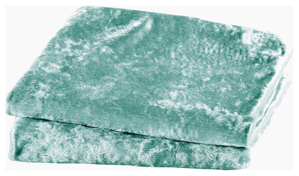Crushed Velvet Pillow Cover 2 Piece Set, North Sea, 14" X 26"