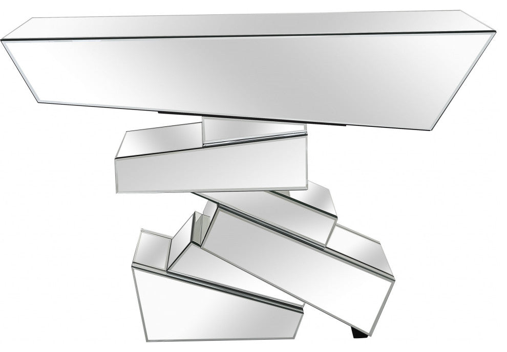 Silver 3D Console Table