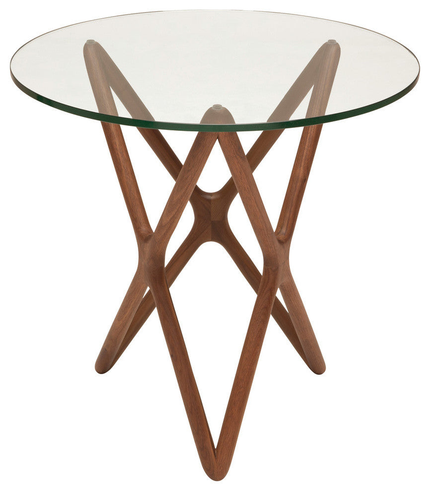 Star Glass Side Tale, American Walnut