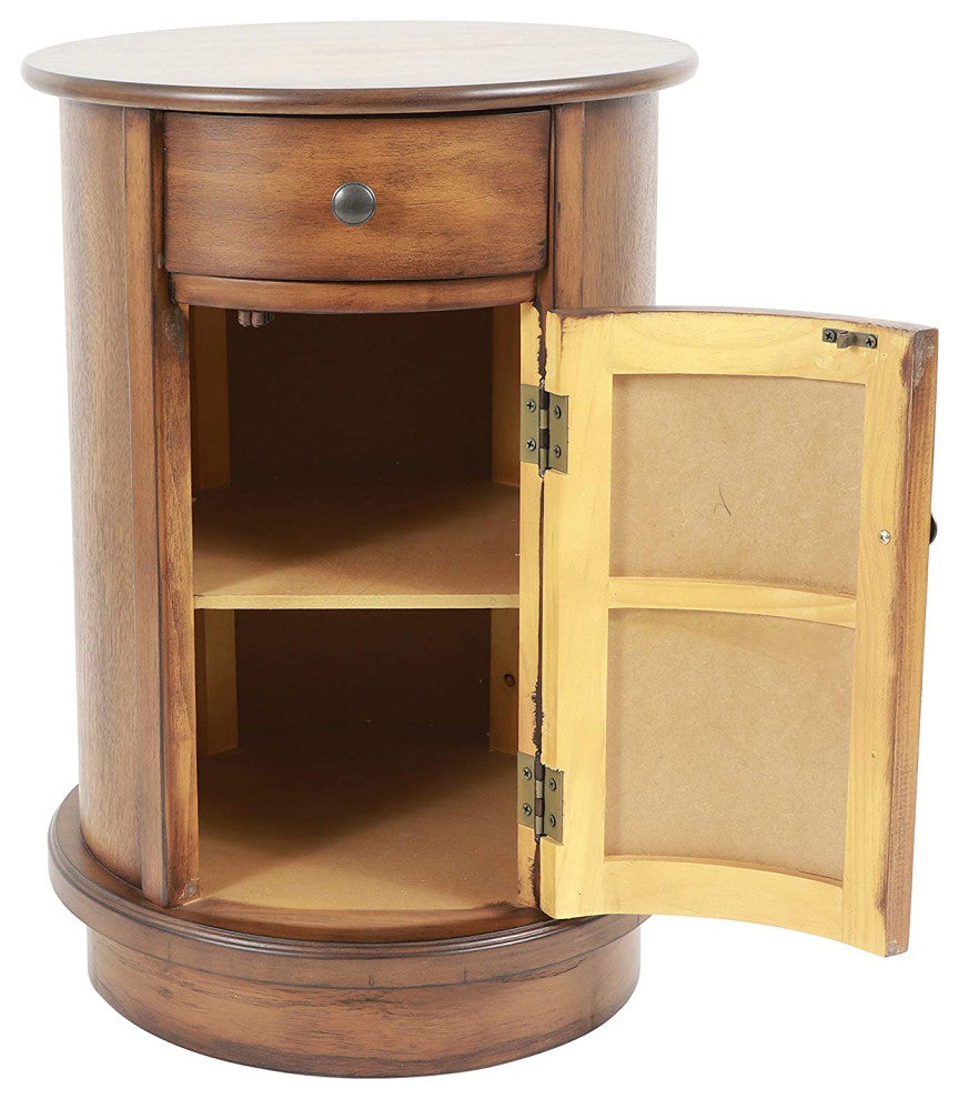 Beautifully Crafted Side Table, Vintage Cherry Finish, Honeynut Brown