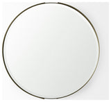 Adrianna 24.4" Gold Metal Round Mirror