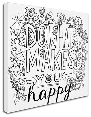 Elizabeth Caldwell 'Do What Makes You Happy' Canvas Art, 24x24