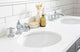 60" Wide Cashmere Gray Double Sink Quartz Carrara Bathroom Vanity