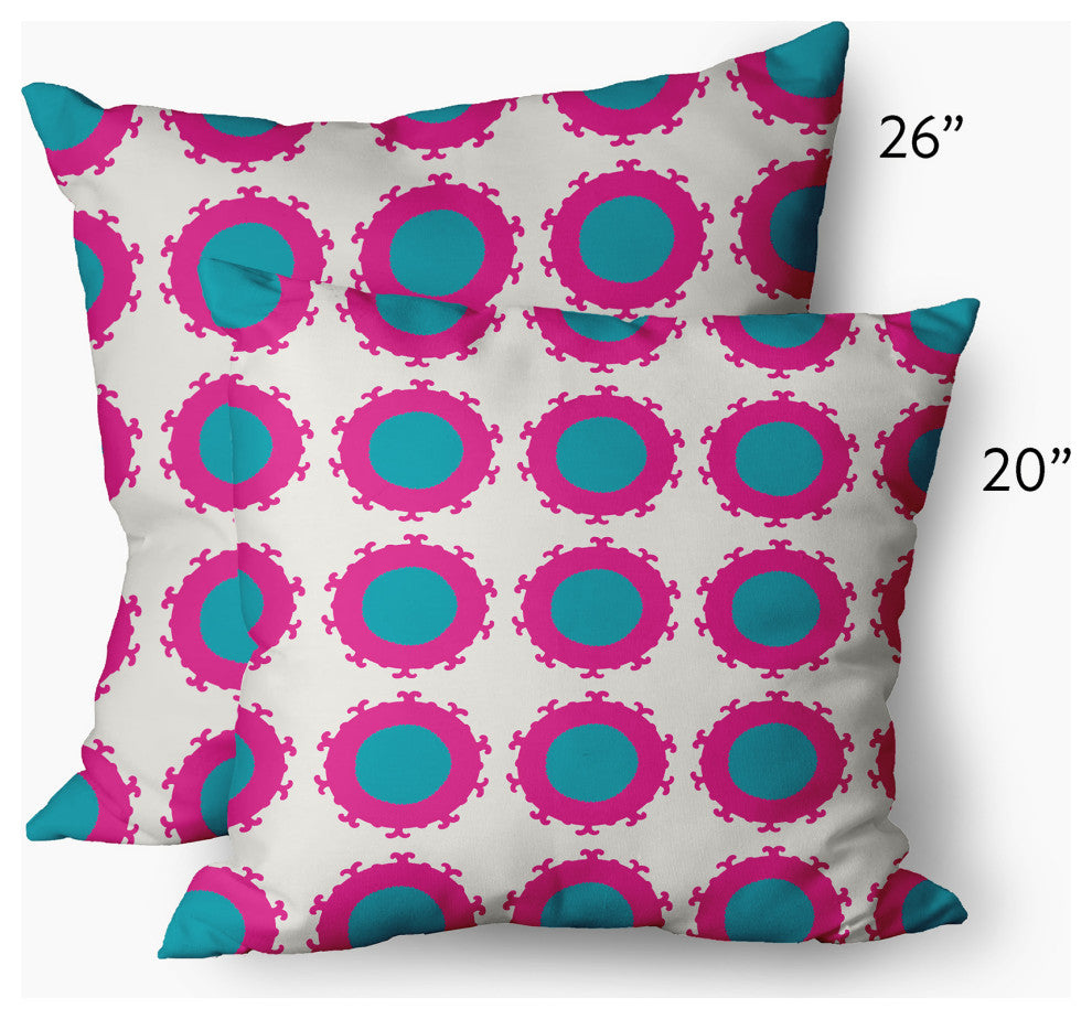 Pan Bubbles Decorative Throw Pillow, Explorer Blue, 20"x20"