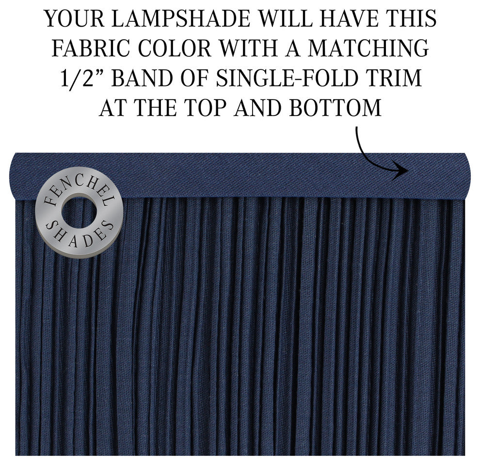 Fenchel Shades, 18"x18"x12" Spider Attachment Drum Lamp Shade, Pleated Mushroom