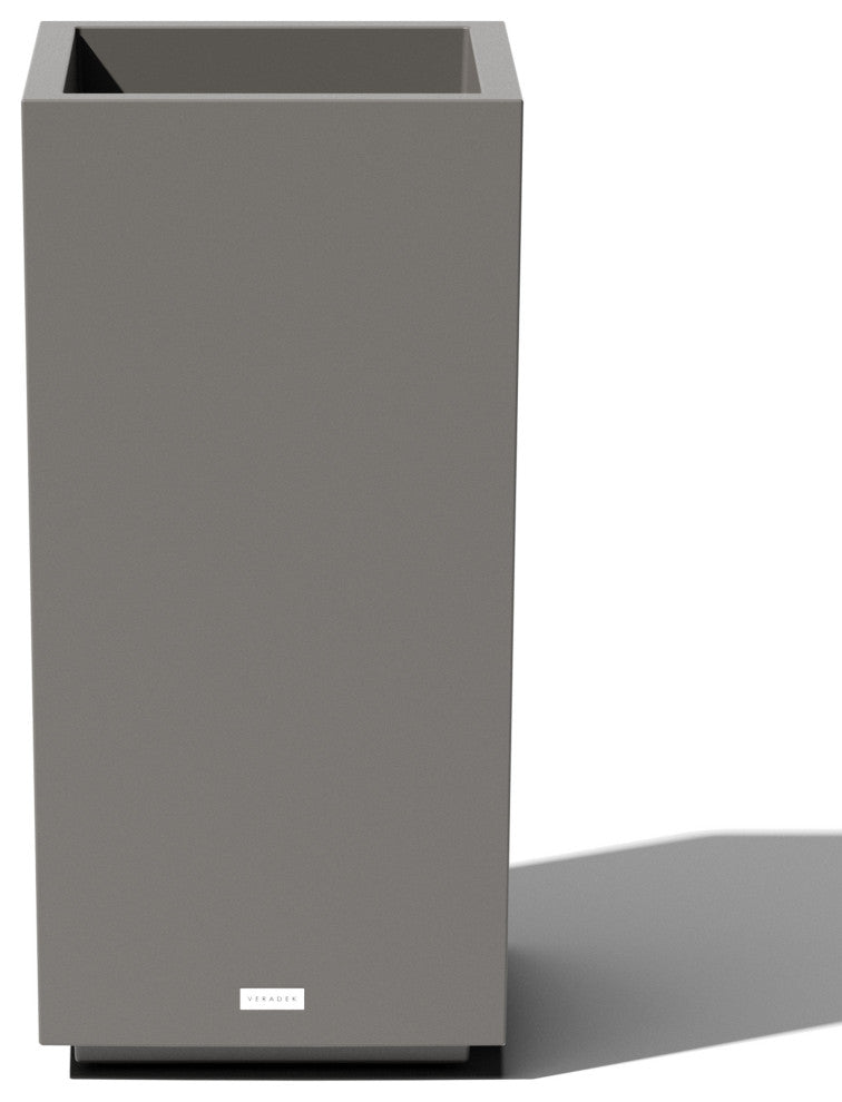 Veradek Block Series Pedestal Planter, Grey, Tall
