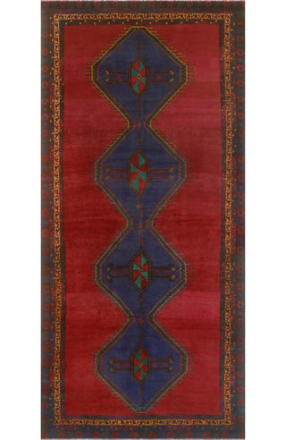 Fine Vintage Distressed Evalina Red/Blue Runner, 5'3 x 11'6