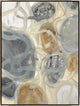 24x32 Stepping Stones I, Framed Artwork, Silver