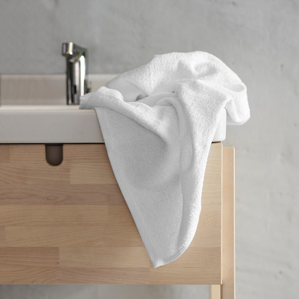 Organic 100% Cotton 650 GSM Feather Touch Quick Dry Bath Towel, White, Pack of 7