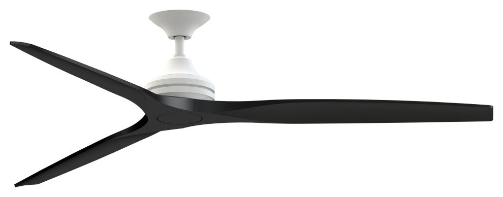 Fanimation Spitfire 72" Fan, matte White Motor, Black Blades