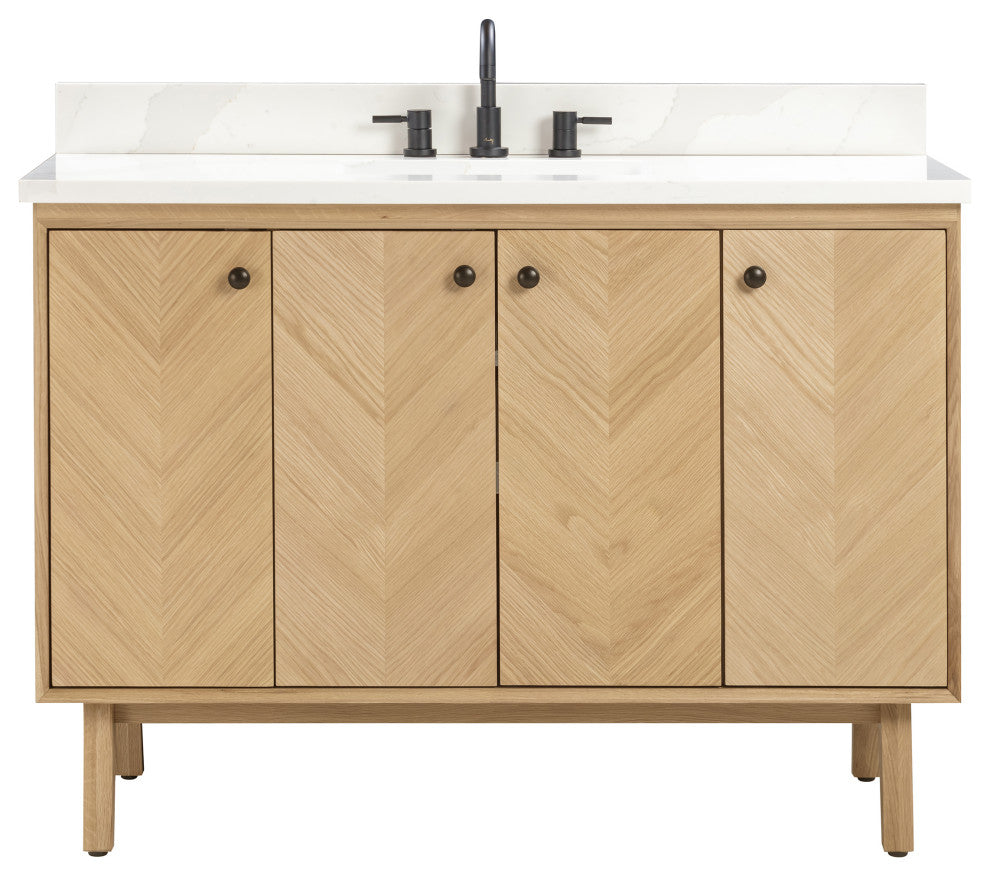 Adelle Vanity Combo Collection, Natural Oak, 49