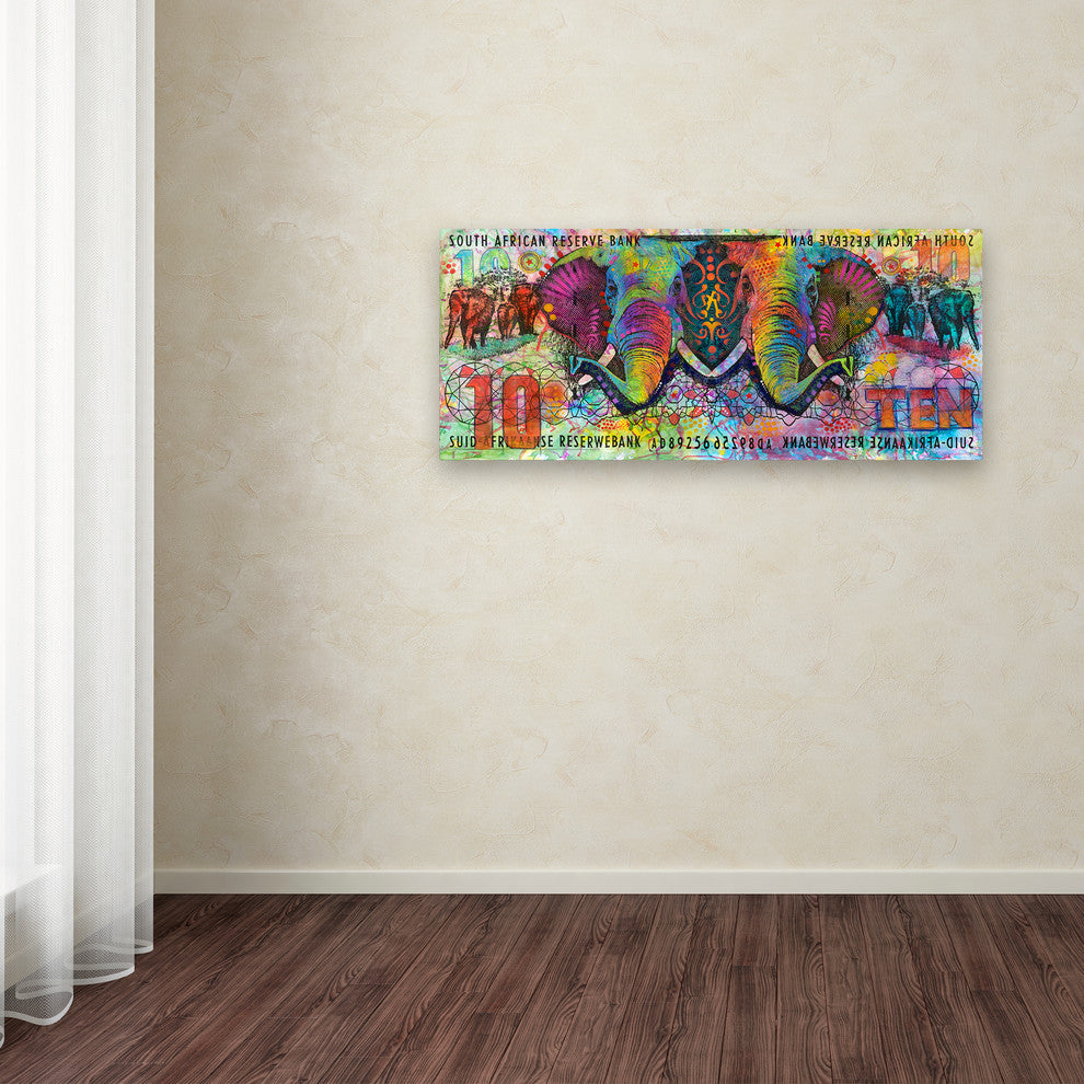 Dean Russo 'Elephants' Canvas Art, 20x47