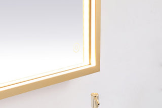 Modern Brass Led Mirror
