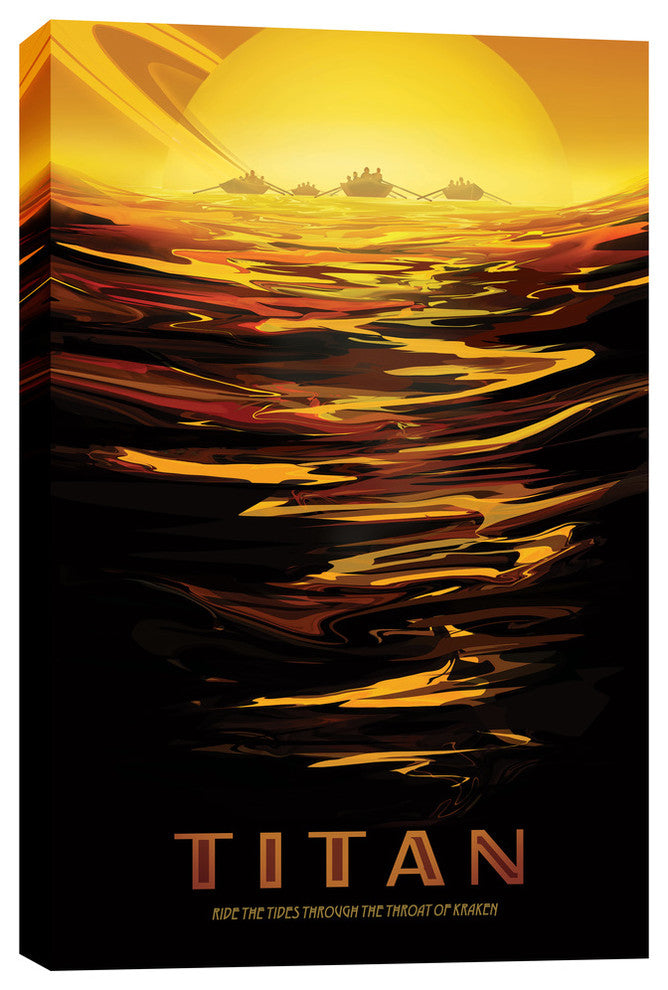 Epic Graffiti "Visions of the Future: Titan" Giclee Canvas Wall Art, 12"x18"