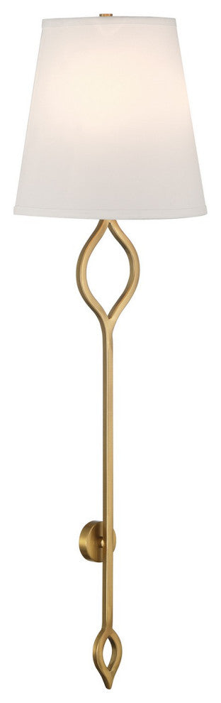 Roxbury 2-Light Wall Sconce, Warm Brass