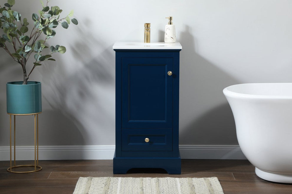 Elegant VF15518BL 18"Single Bathroom Vanity, Blue