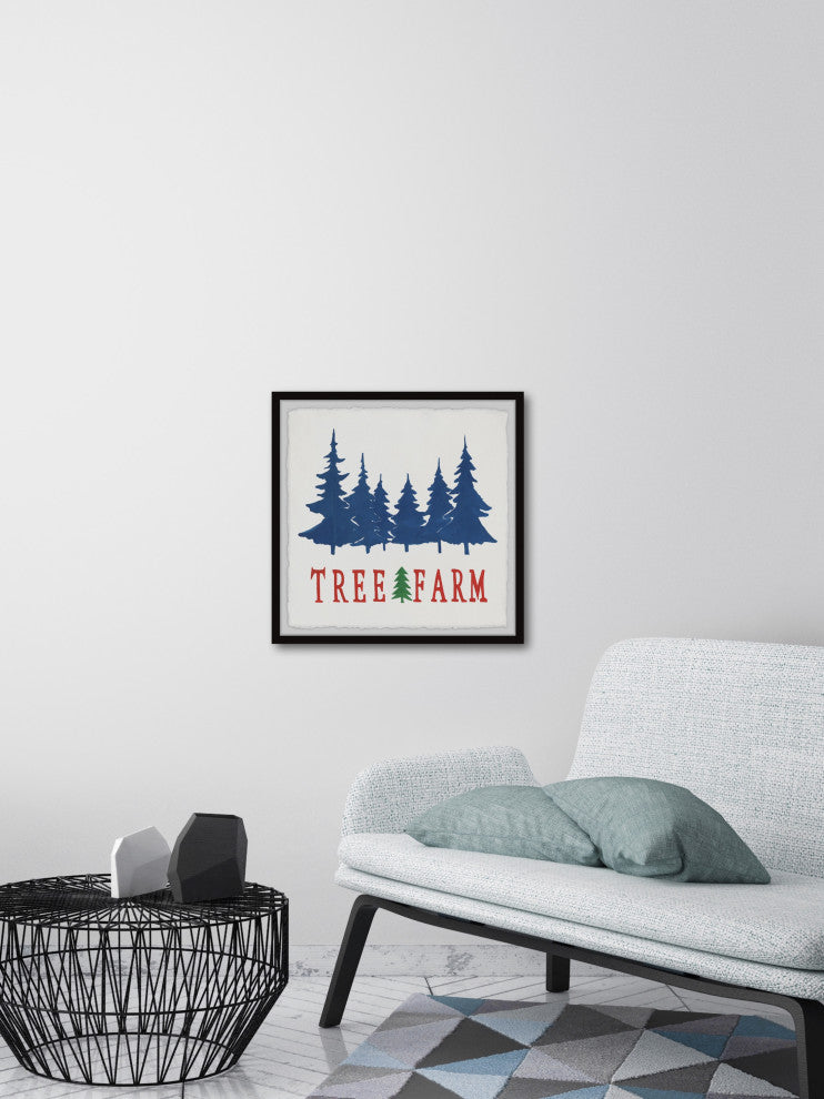 "Christmas Tree Farm" Framed Painting Print, 32x32