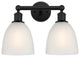 Innovations 616-2W-BK-G381 Castile 2 Light 15" Bath Vanity Light, Matte Black