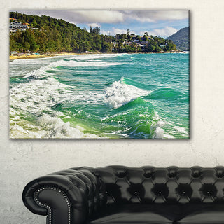 "Exotic Tropical Beach Blue Waters" Oversized Beach Wall Art, 40"x30"
