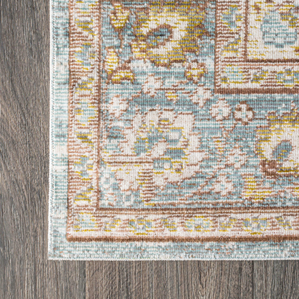 Goa Floral Medallion Traditional Area Rug, 5 X 8