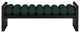 Waverly Boucle Fabric Upholstered Bench, Green, 52" Wide, Black Finish