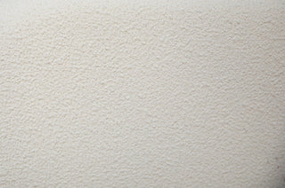 White Mod Boucle King Bed Frame
