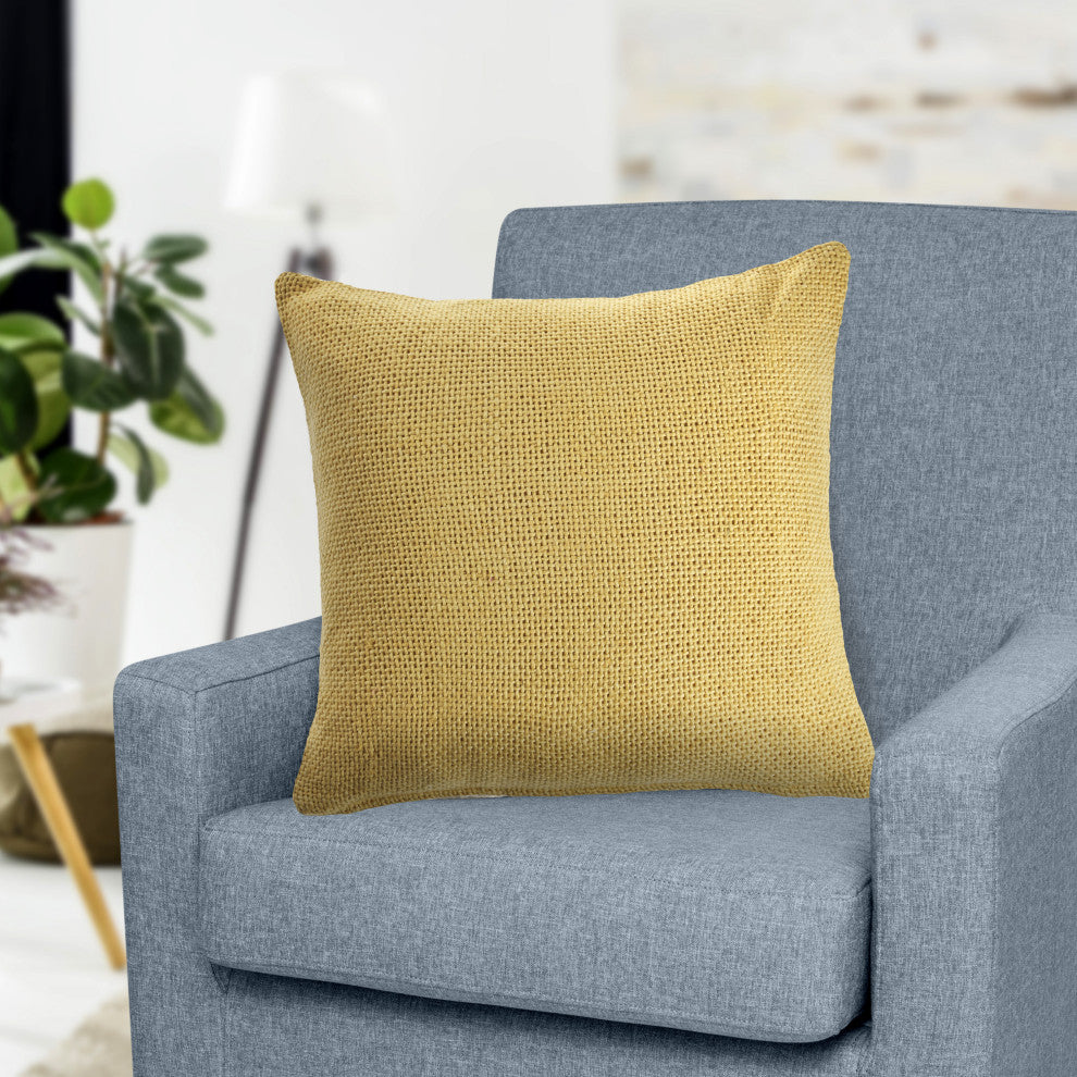 Textured Solid Throw Pillow, Gold