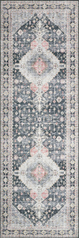Loloi II Skye Area Rug, Charcoal/Multi, 8'0"x8'0" Round
