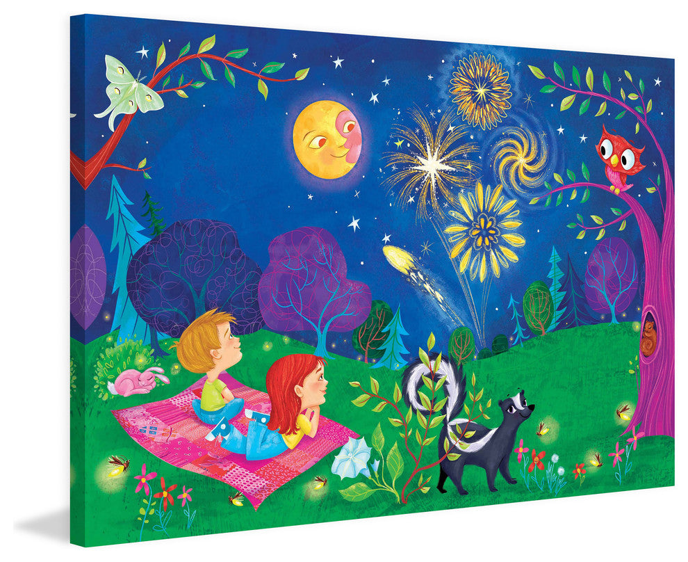 "Beautiful Night" Painting Print on Canvas by Curtis