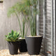 Madison Modern Round Plant Pot Weather Proof - 14'' (Alpine White), Weathered Terracotta, 14''
