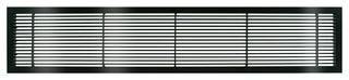 AG10 6"x10" Aluminum Fixed Bar Air Vent Grille, Black-Gloss