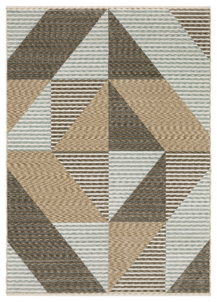 Oriental Weavers Echo ECH04 Geometric Rug, Beige, 5'3"x7'6"