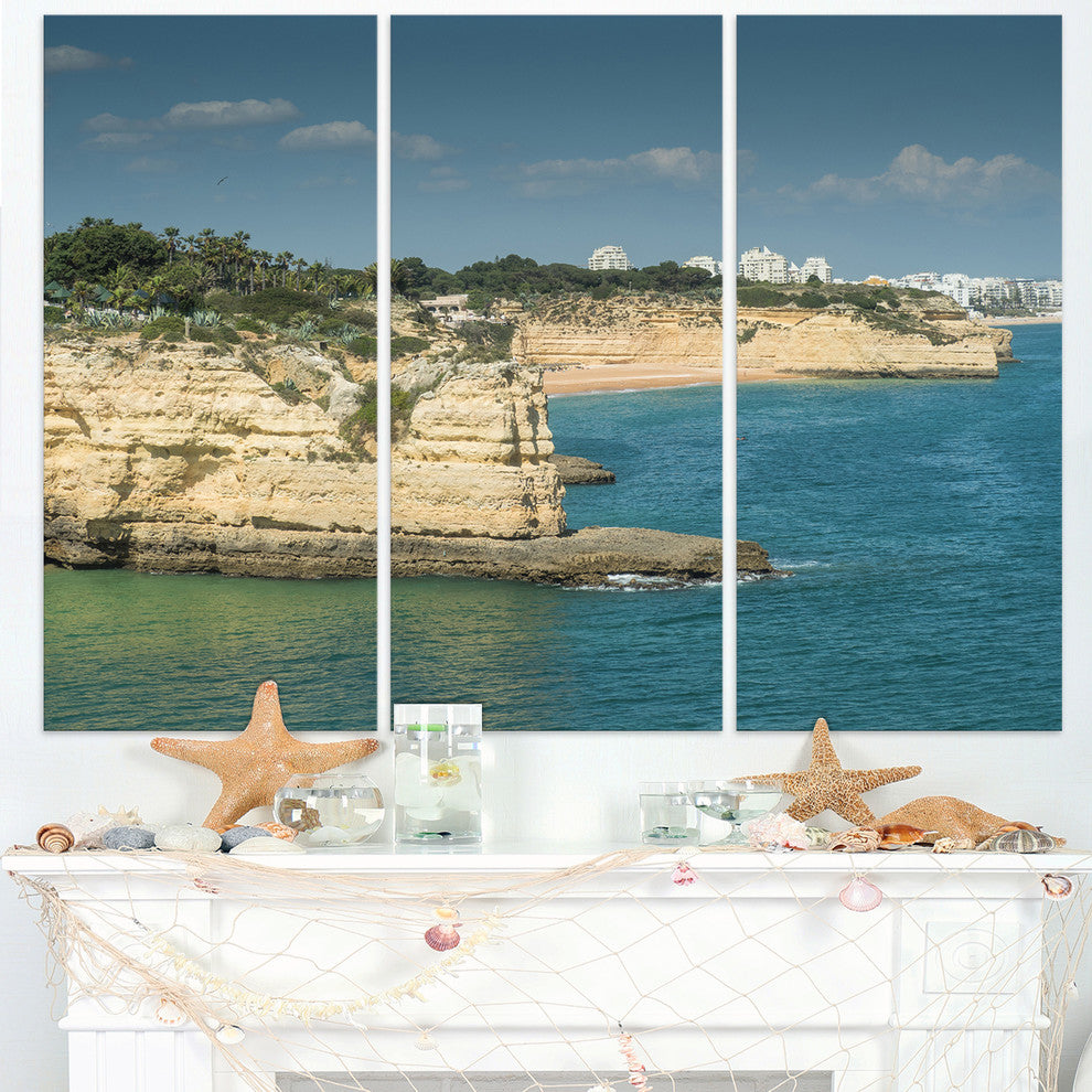 "Armacao de Pera Algarve Beach" Canvas Wall Art, 3 Panels, 36"x28"