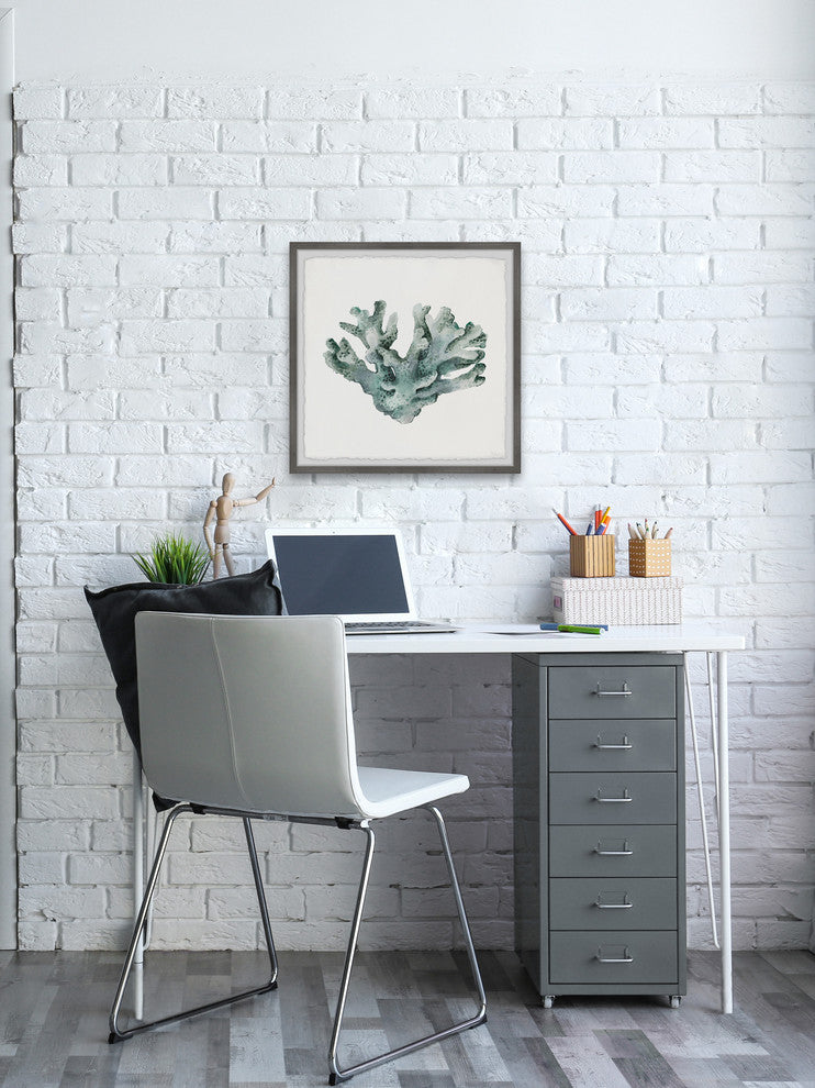 "Faded Coral" Framed Painting Print, 24"x24"